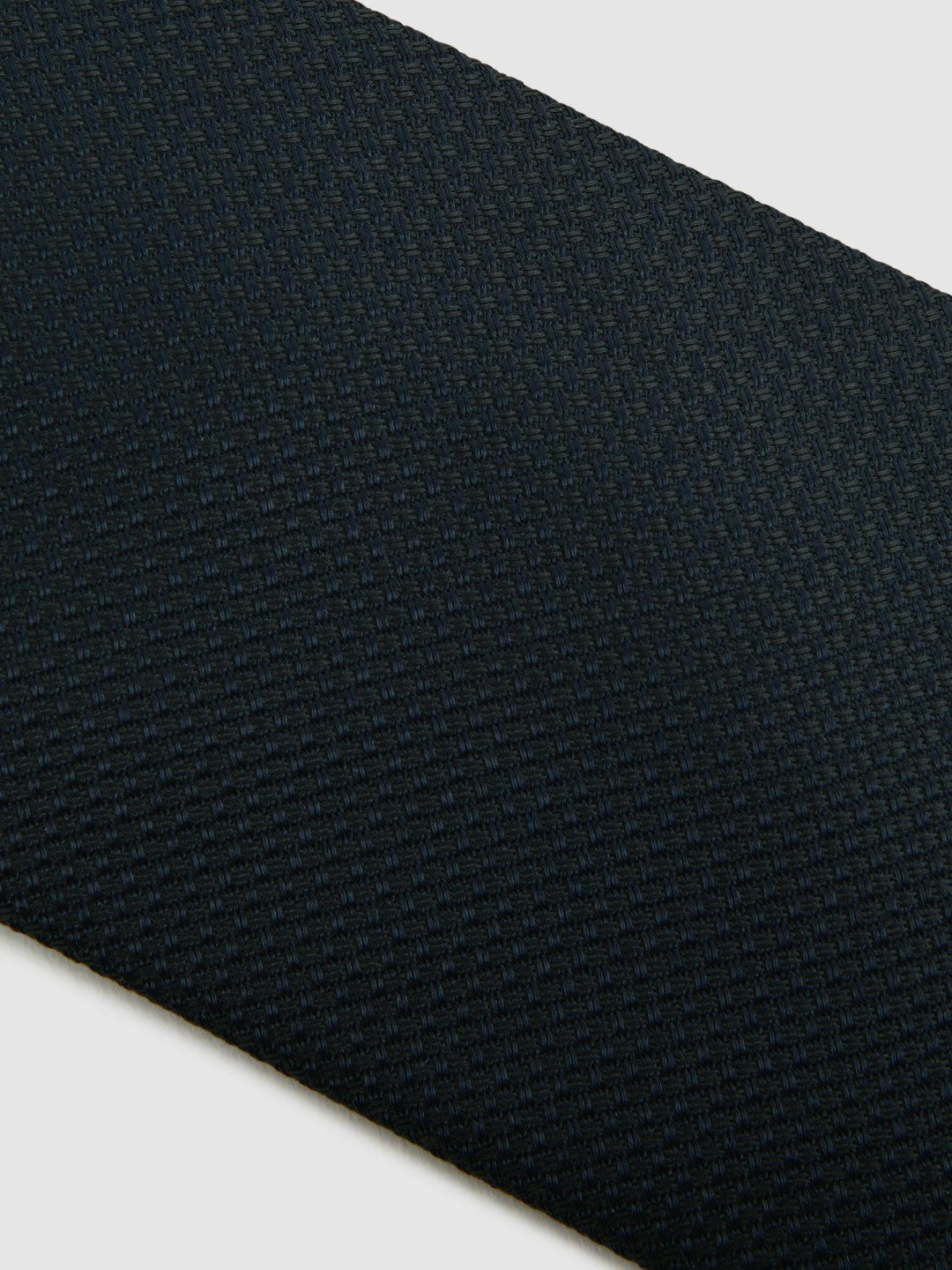 Textured Silk Blend Tie in Navy | Reiss Men Signature
