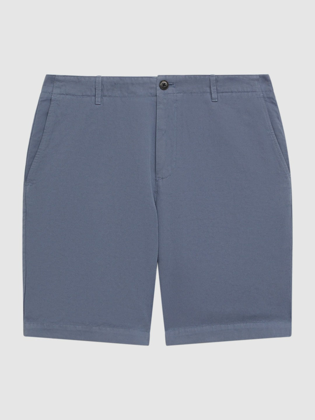 Cotton-Linen Blend Shorts in Airforce Blue | Reiss Men Signature