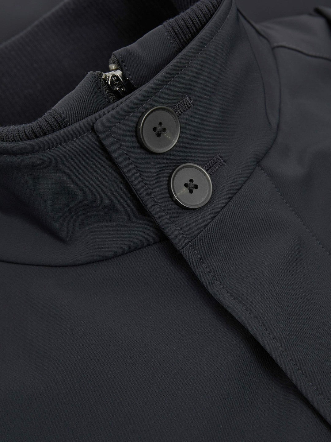 Hybrid Removable Funnel Neck Overcoat in Navy | Reiss Men Recommended
