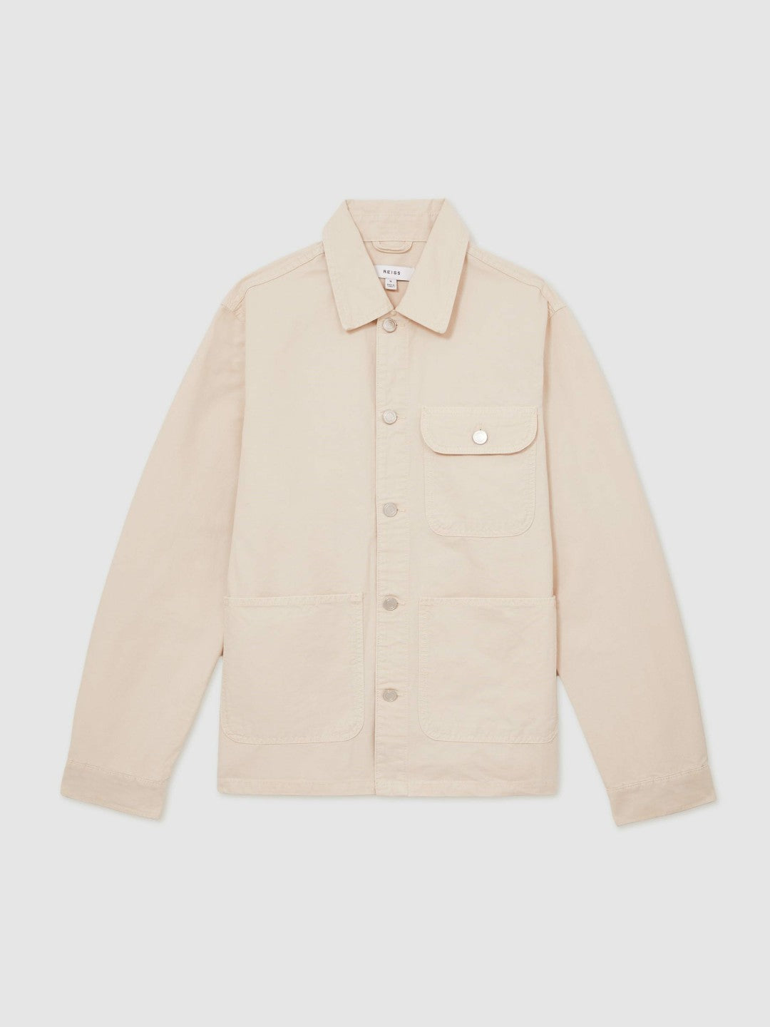 Cotton Worker Jacket in Stone | Reiss Men Recommended