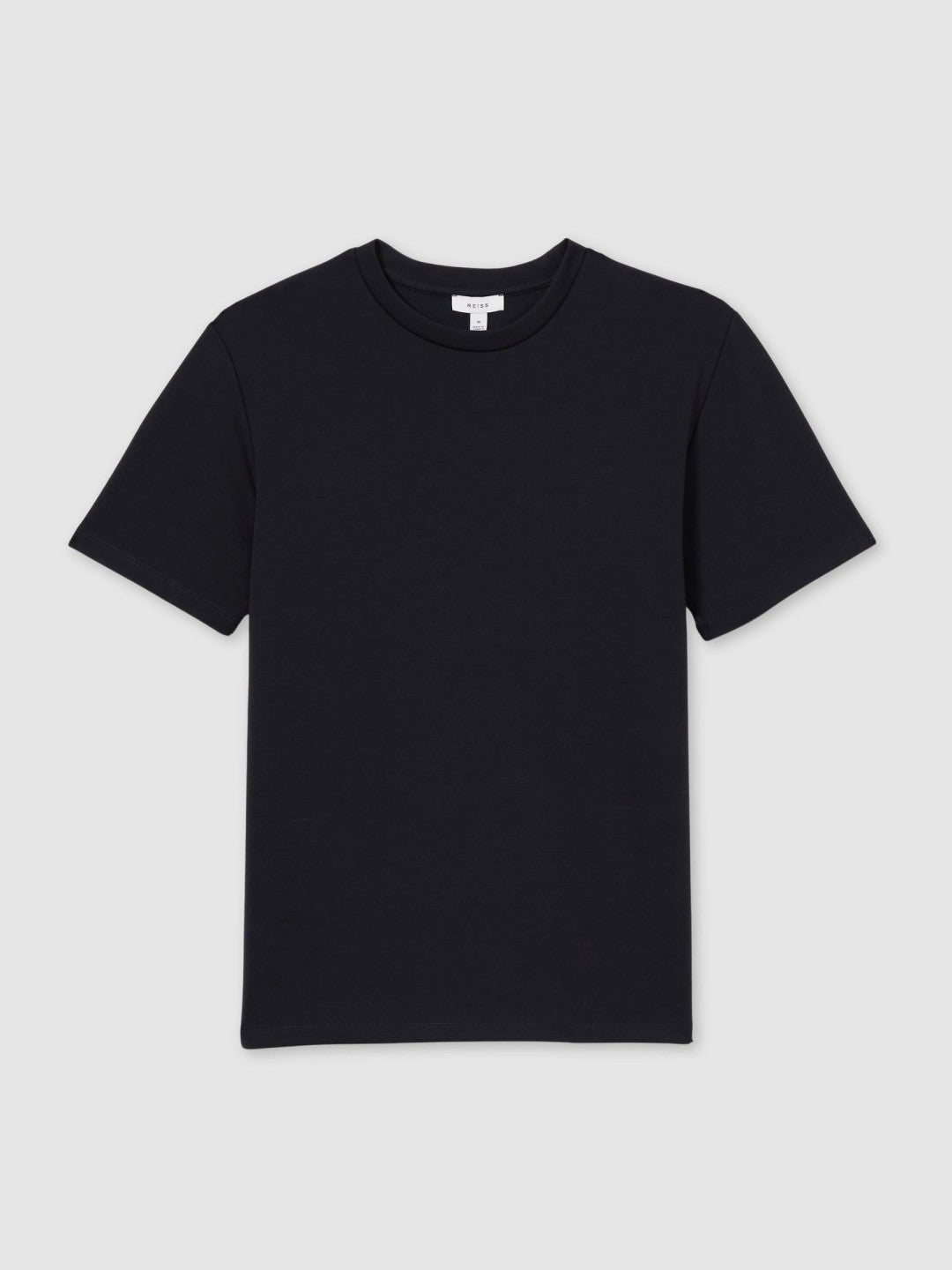 Interlock Jersey Crew Neck T-Shirt in Navy Blue | Reiss Men Recommended