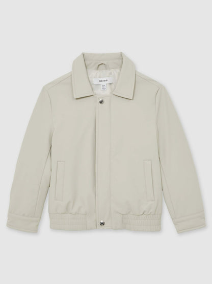 13-14 yrs Zip Through Harrington Jacket in Natural | Reiss Children & Baby New