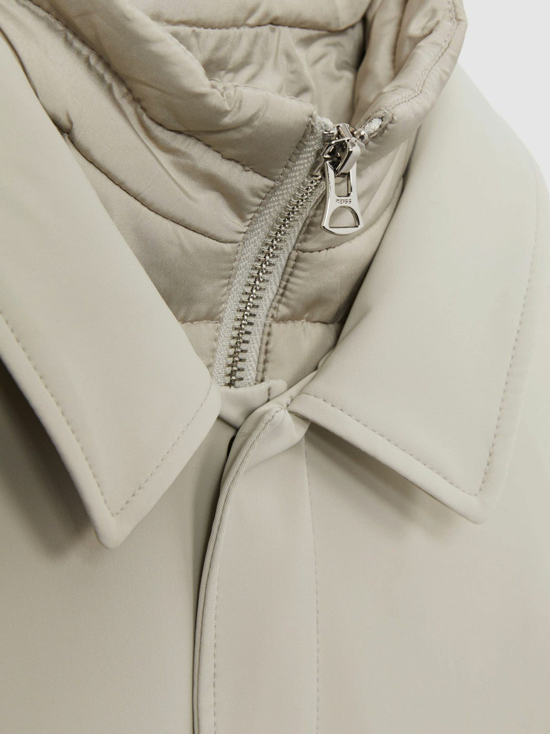 9-13 yrs Gabardine Coat with Removable Gilet in Stone | Reiss Children & Baby Best Seller