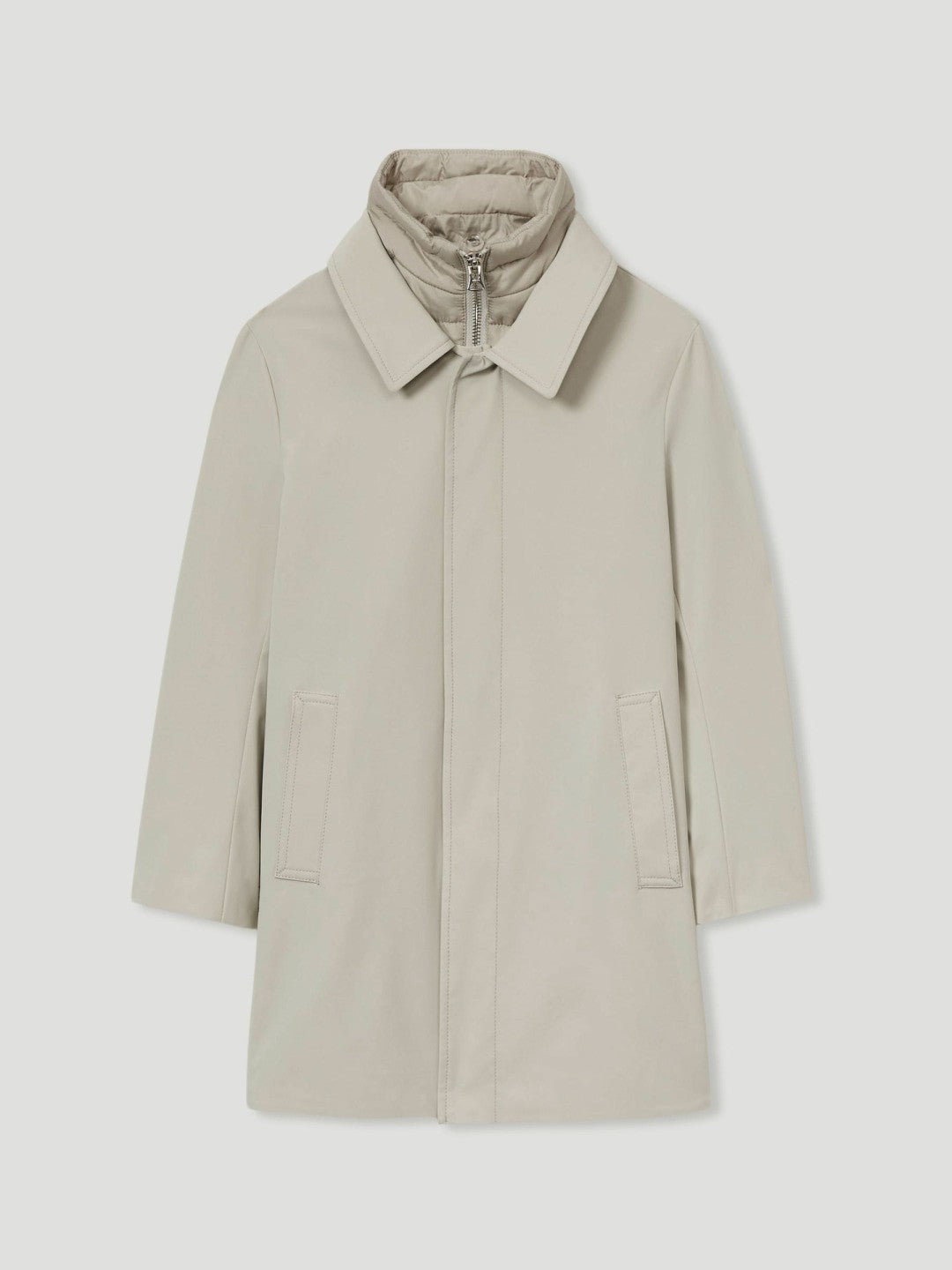 3-9 yrs Gabardine Coat with Removable Gilet in Stone | Reiss Children & Baby Best Seller