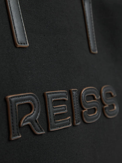 Canvas Logo Tote Bag in Black | Reiss Women Popular