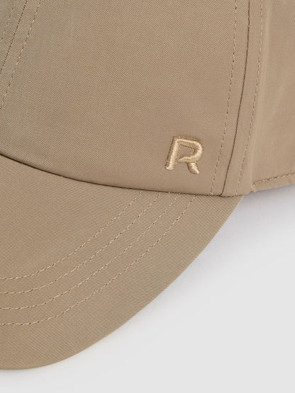 Logo-Embroidered Baseball Cap in Taupe | Reiss Women Popular