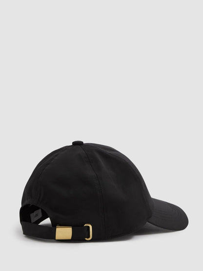 Logo-Embroidered Baseball Cap in Black | Reiss Women Signature
