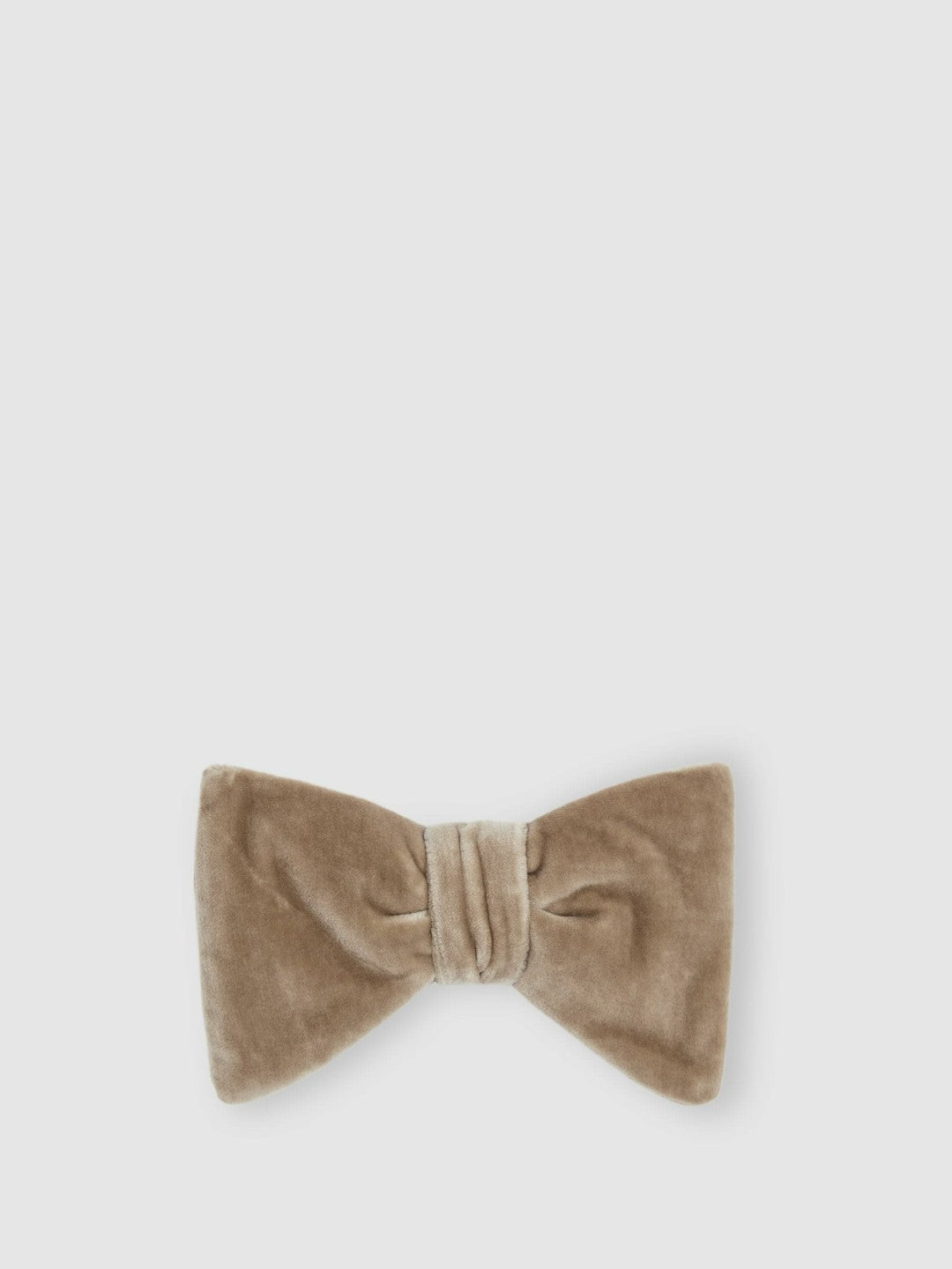 Velvet Bow Tie in Taupe Brown | Reiss Men Signature