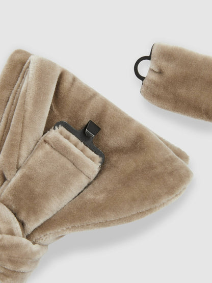 Velvet Bow Tie in Taupe Brown | Reiss Men Signature