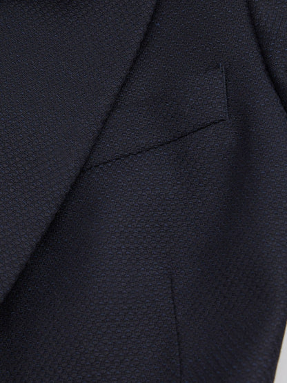 Textured Single Breasted Suit Blazer in Navy | Reiss Women Popular