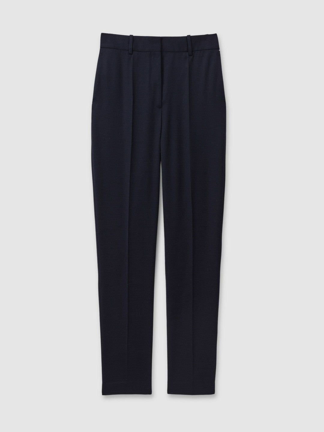 Textured Slim Fit Suit Trousers in Navy | Reiss Women Popular