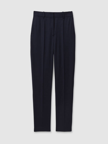 Textured Slim Fit Suit Trousers in Navy | Reiss Women Popular