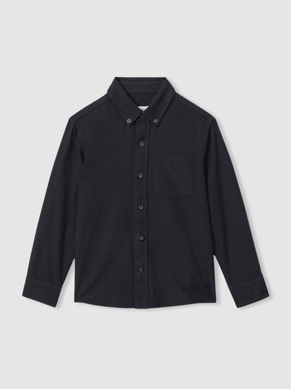 9-13 yrs Button Down Oxford Shirt in Navy | Reiss Children & Baby Best Seller
