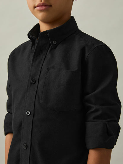 3-9 yrs Button Down Oxford Shirt in Black | Reiss Children & Baby New