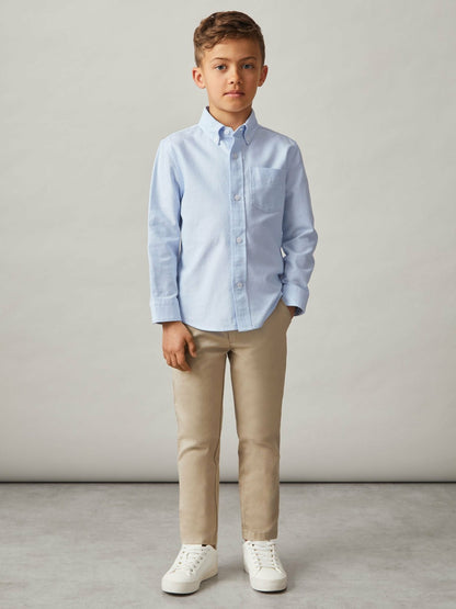 3-9 yrs Button Down Oxford Shirt in Soft Blue | Reiss Children & Baby Best Seller