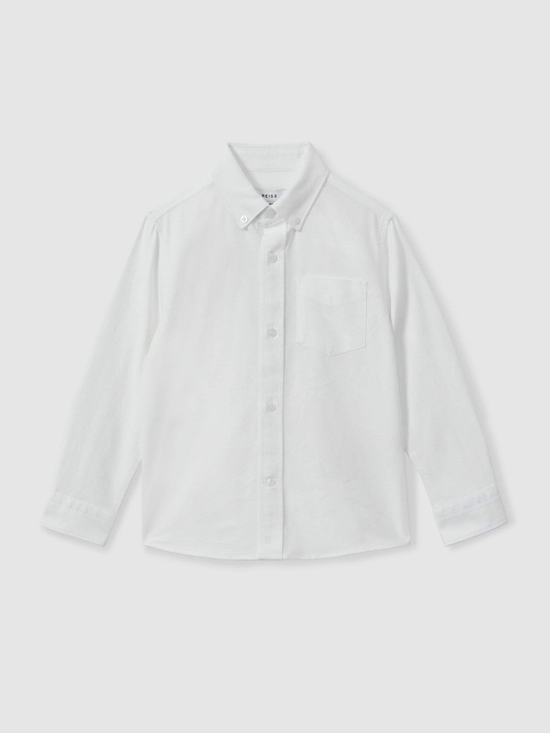 9-13 yrs Button Down Oxford Shirt in White | Reiss Children & Baby Recommended