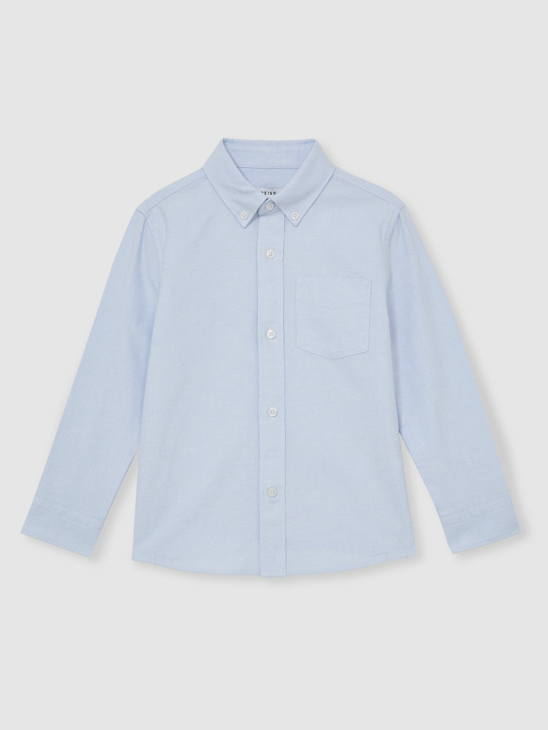 9-13 yrs Button Down Oxford Shirt in Soft Blue | Reiss Children & Baby Exclusive