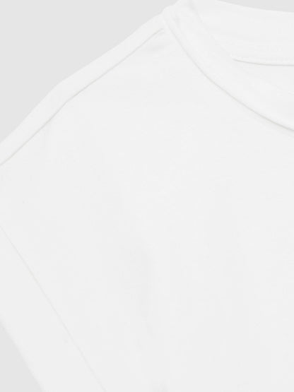 9-13 yrs Cotton-Jersey Cropped T-Shirt in White | Reiss Children & Baby Premium