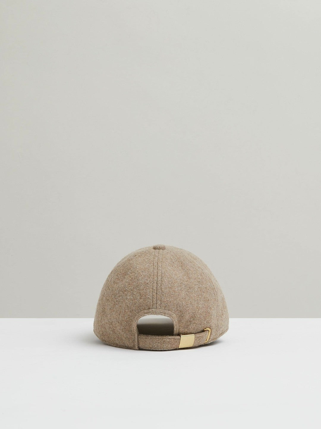 Wool Blend Flannel Baseball Cap in Taupe | Reiss Women Premium