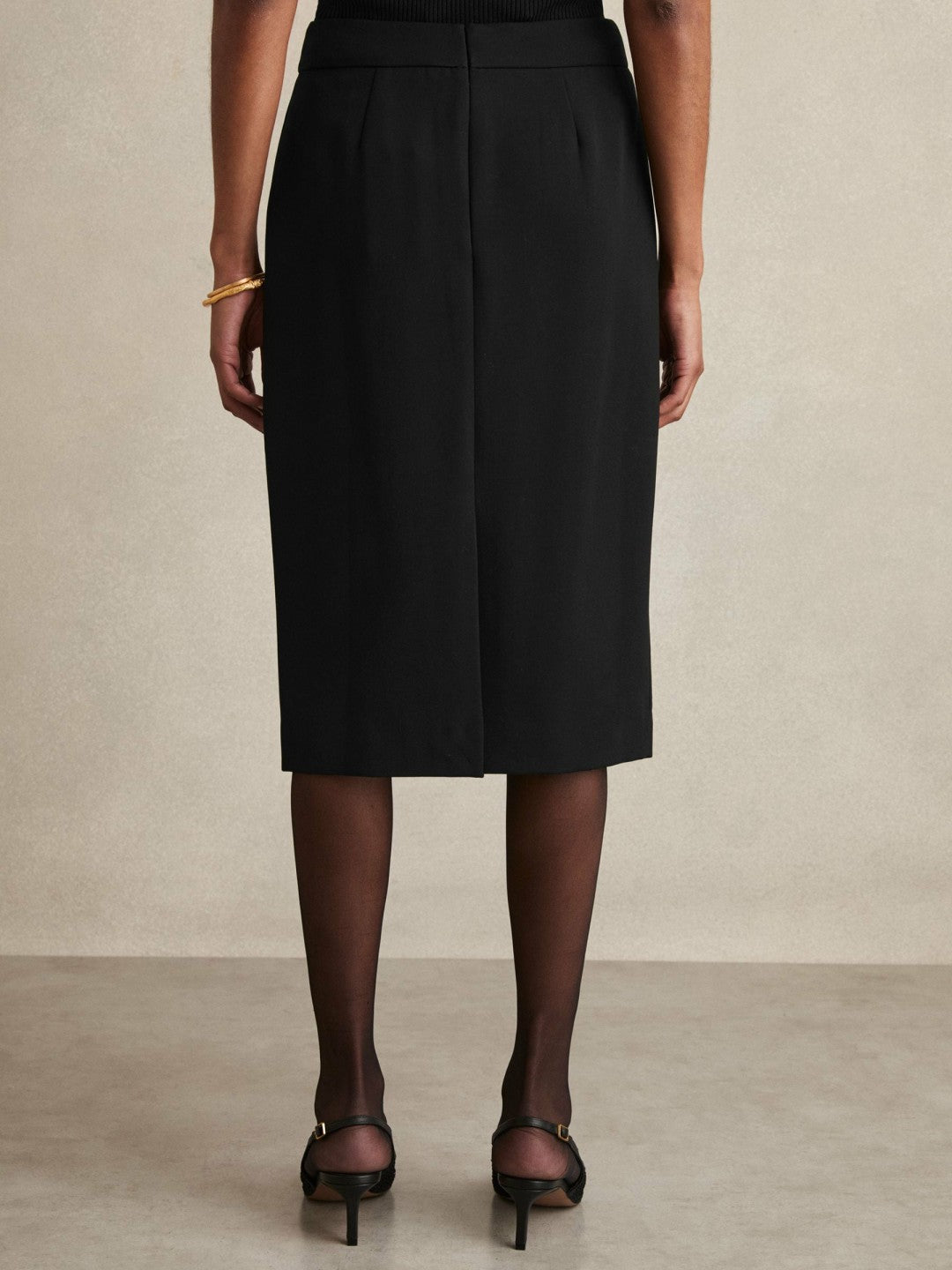 Tailored Midi Suit Skirt in Black | Reiss Women Best Seller