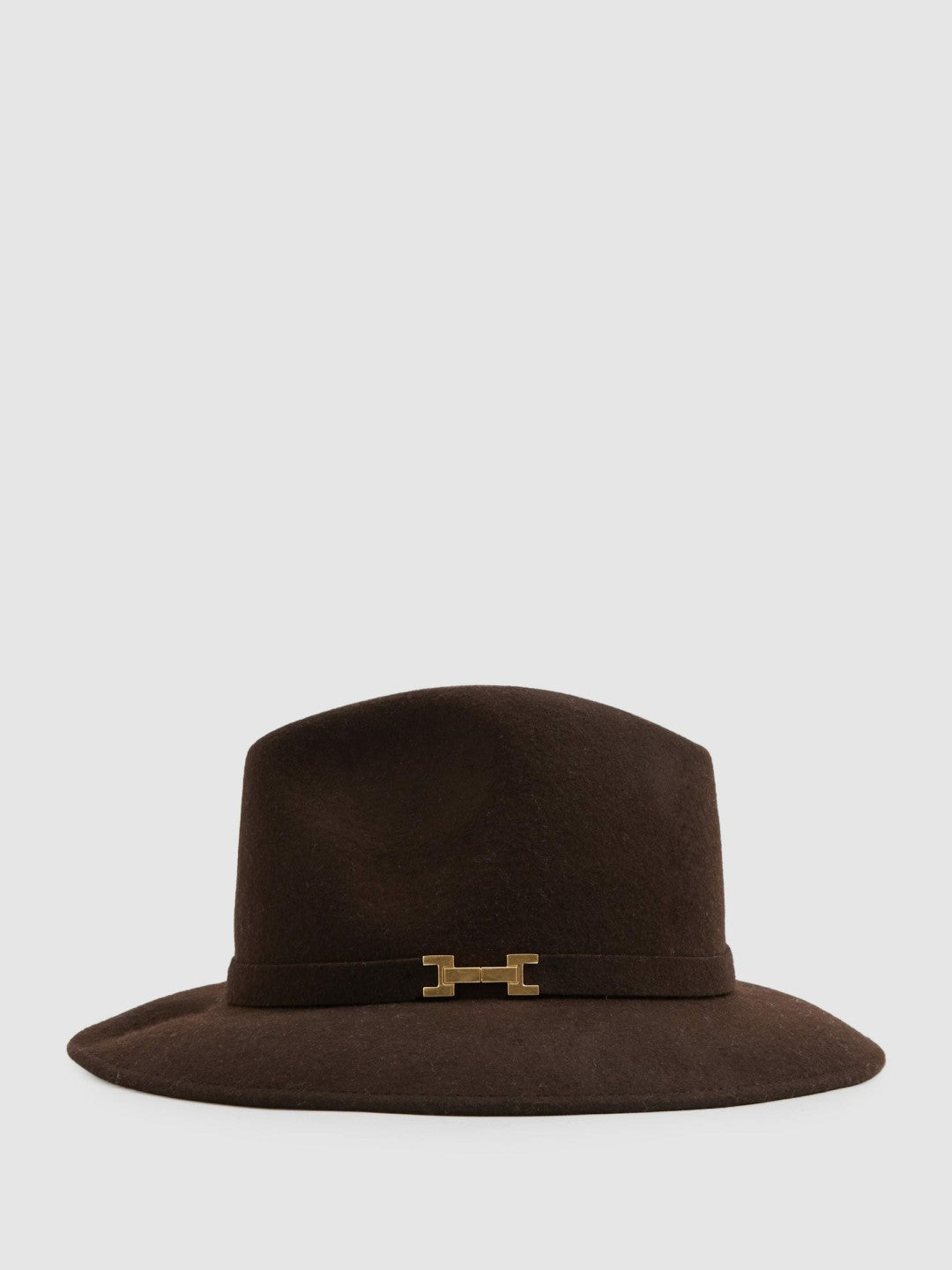 Wool Fedora in Chocolate | Reiss Women Featured