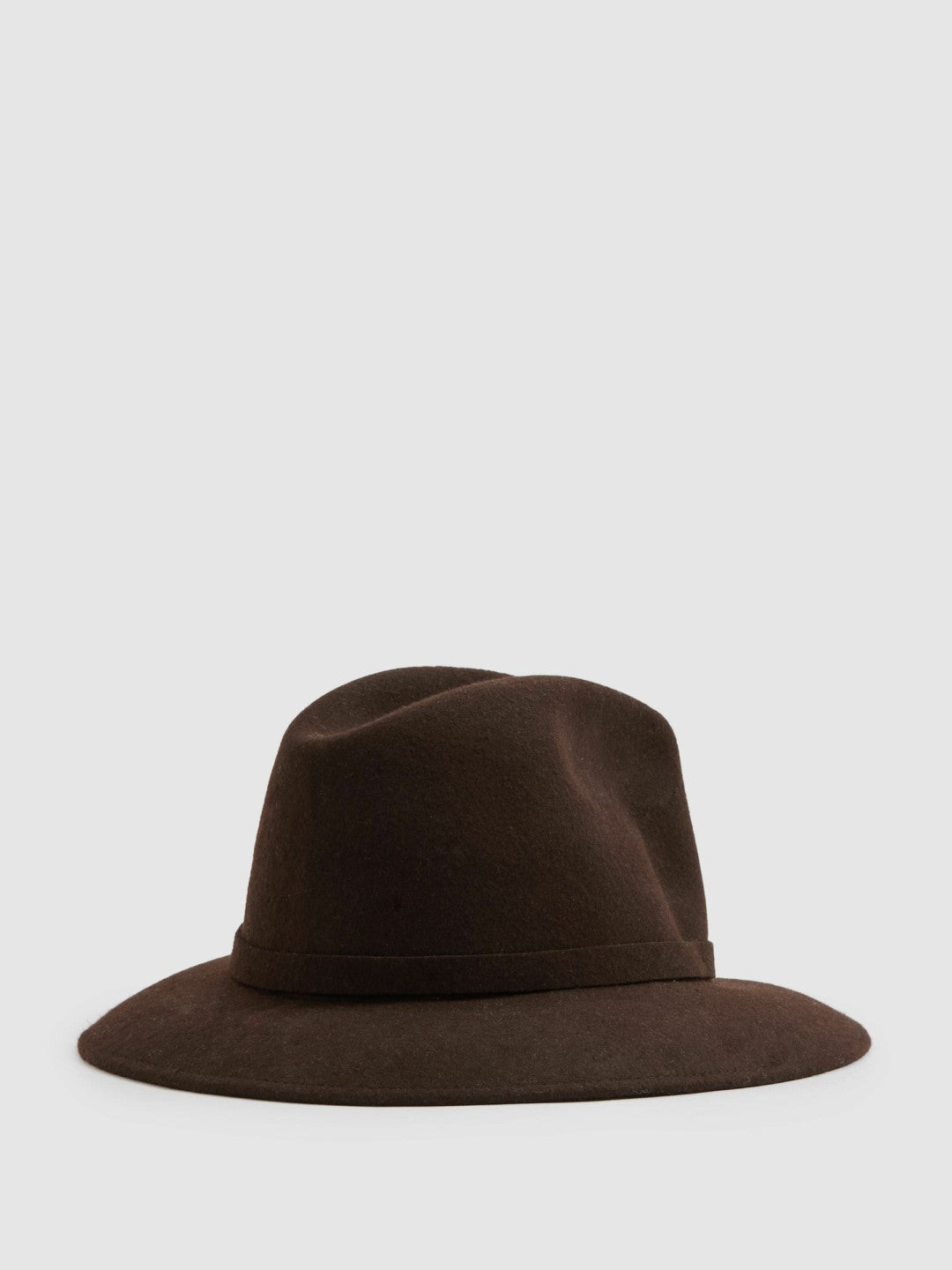 Wool Fedora in Chocolate | Reiss Women Featured