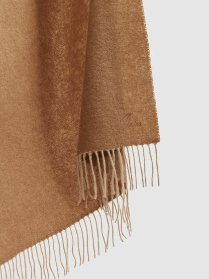 Wool-Cashmere Scarf in Biscuit | Reiss Women Popular