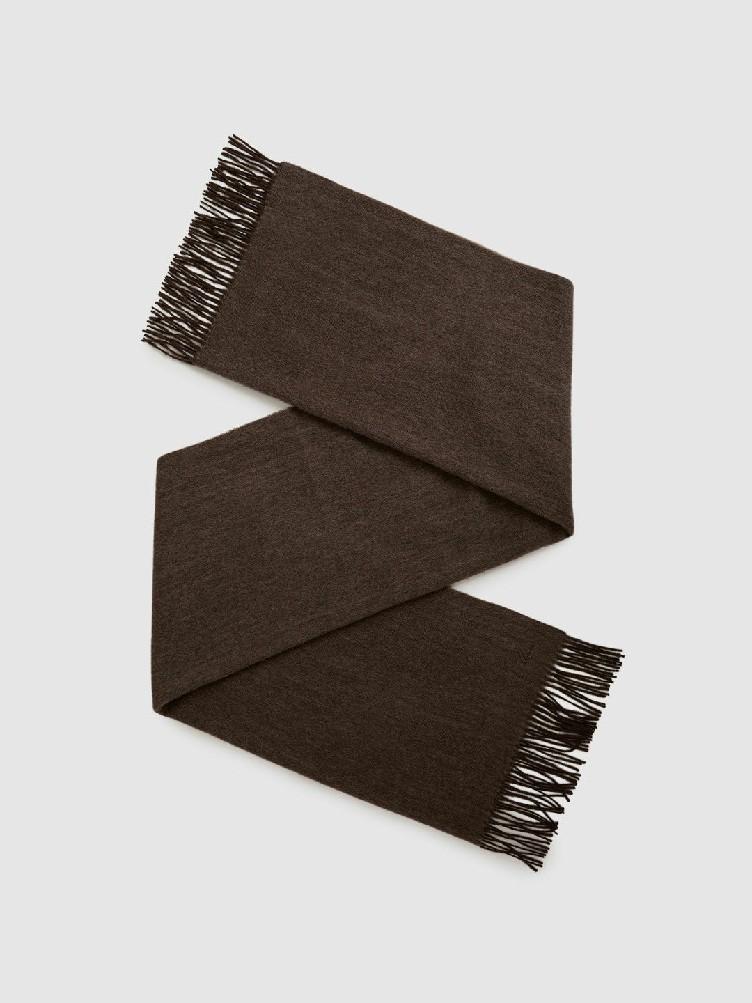 Wool-Cashmere Scarf in Chocolate | Reiss Women Recommended