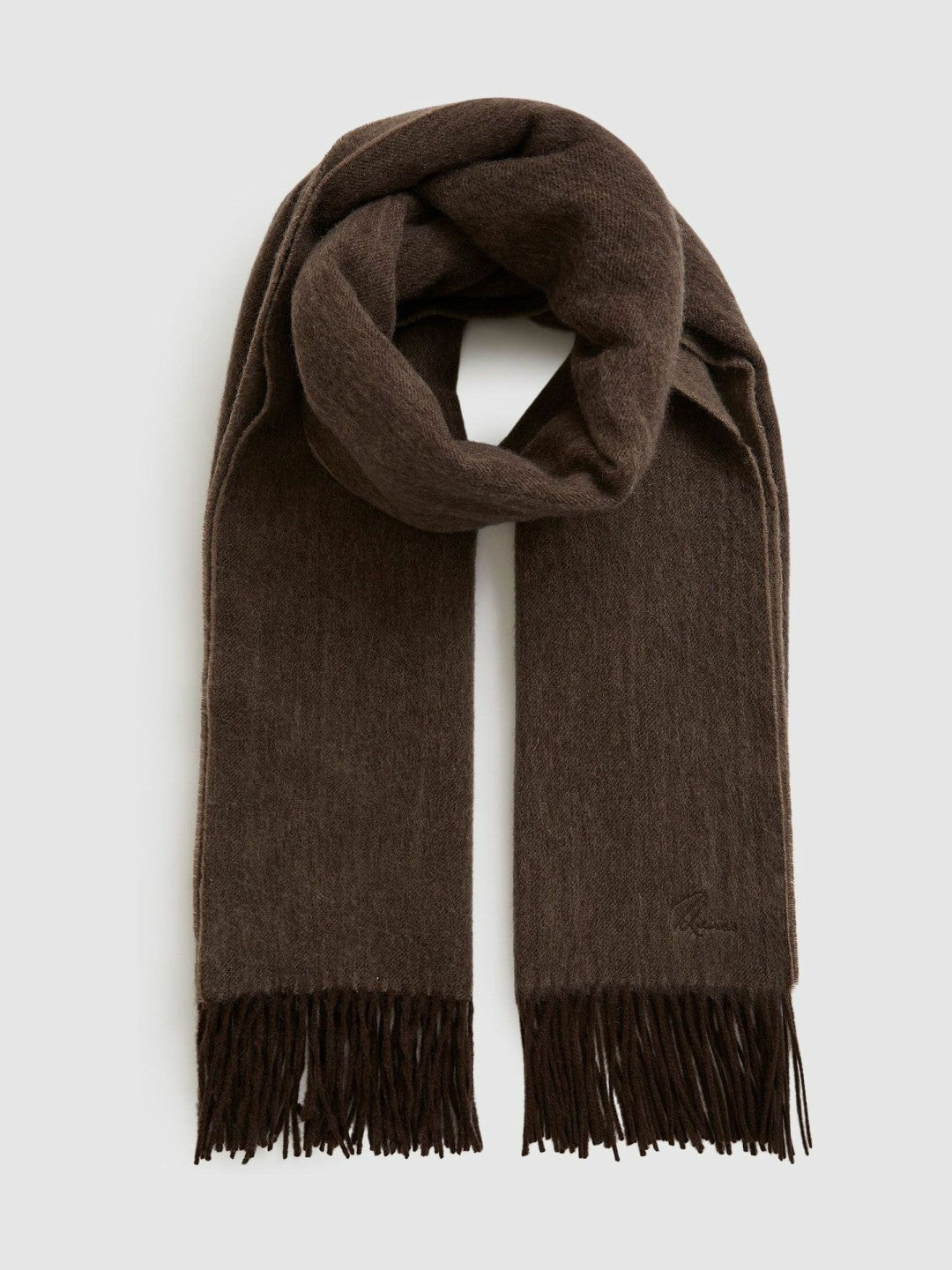 Wool-Cashmere Scarf in Chocolate | Reiss Women Recommended
