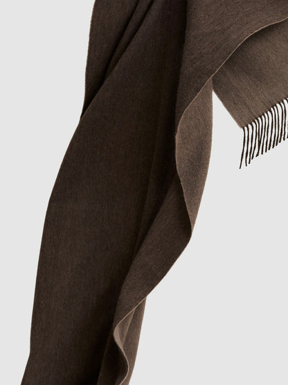 Wool-Cashmere Scarf in Chocolate | Reiss Women Recommended