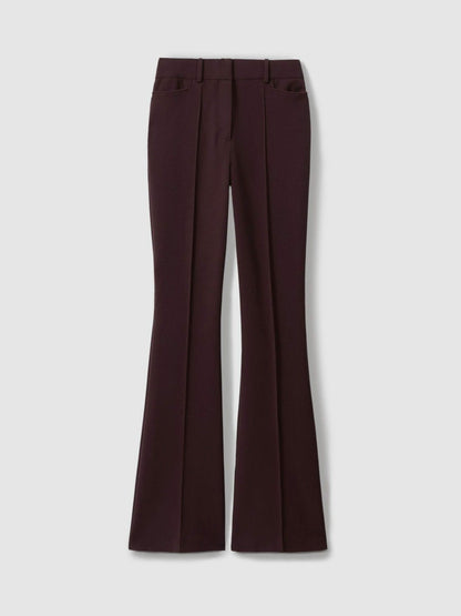 Petite Flared Suit Trousers in Berry | Reiss Women Best Seller