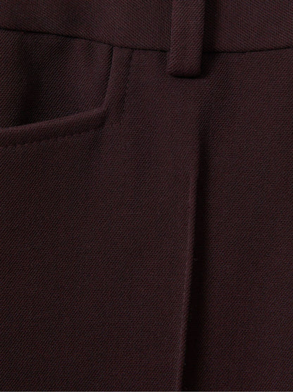 Petite Flared Suit Trousers in Berry | Reiss Women Best Seller