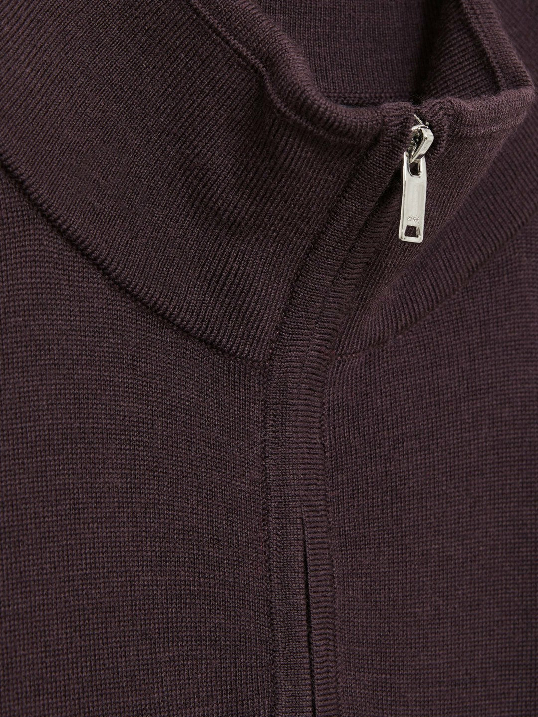 Merino Wool Half-Zip Jumper in Dark Bordeaux | Reiss Men Premium