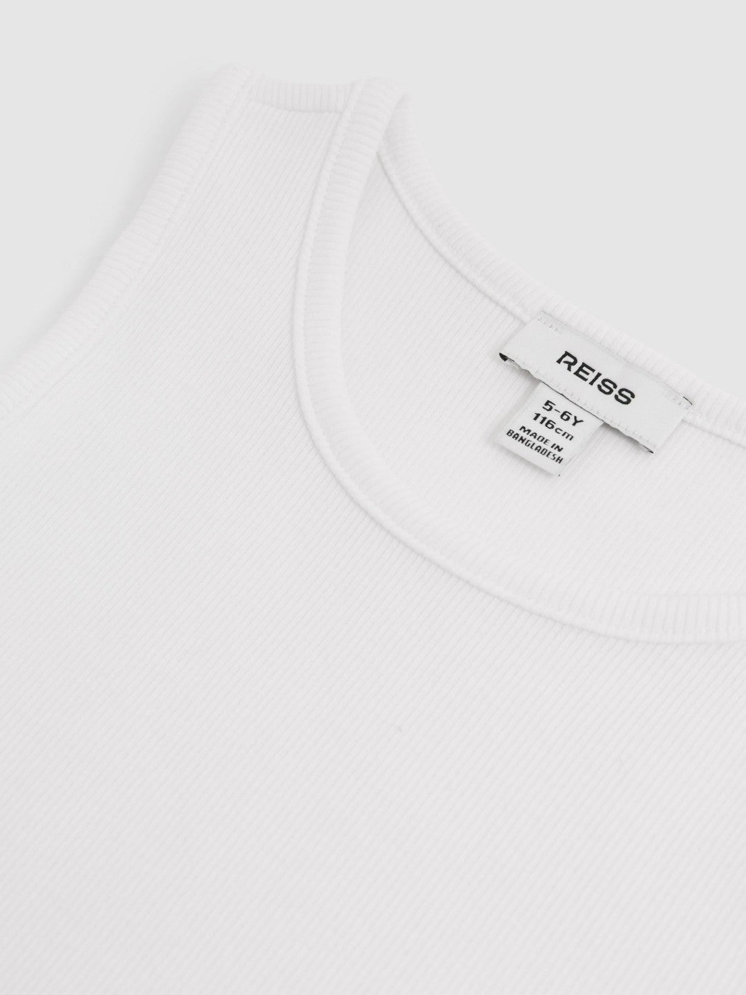 3-9 yrs Cotton Stretch Ribbed Vest 3 Pack in White | Reiss Children & Baby Trending