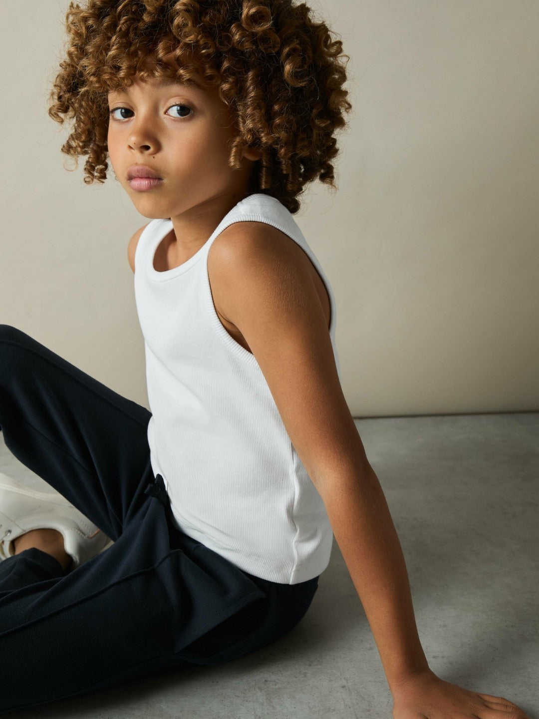9-13 yrs Cotton Stretch Ribbed Vest 3 Pack in White | Reiss Children & Baby Signature