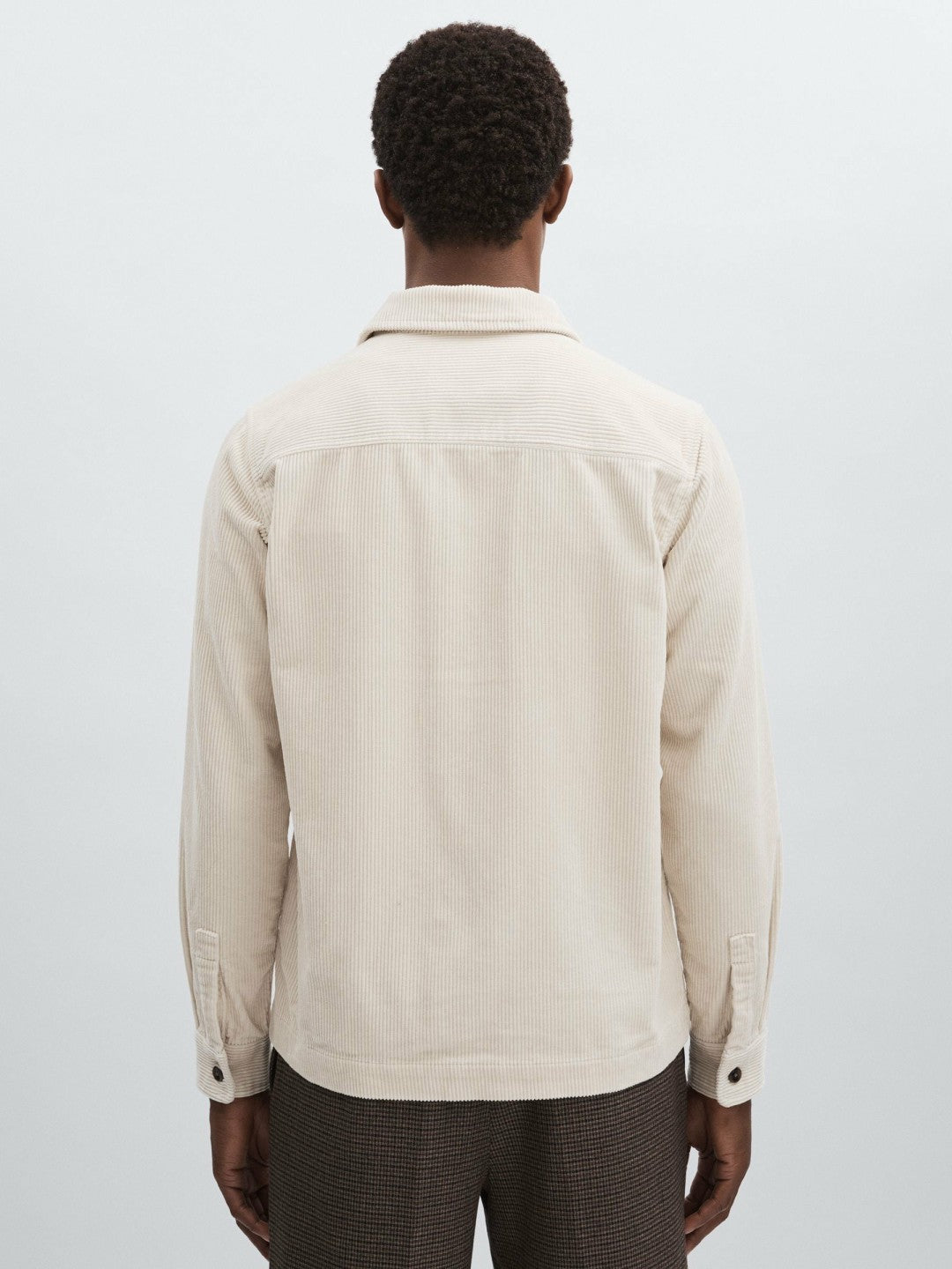 Les Deux Cotton Corduroy Overshirt in Ivory | Reiss Men Recommended