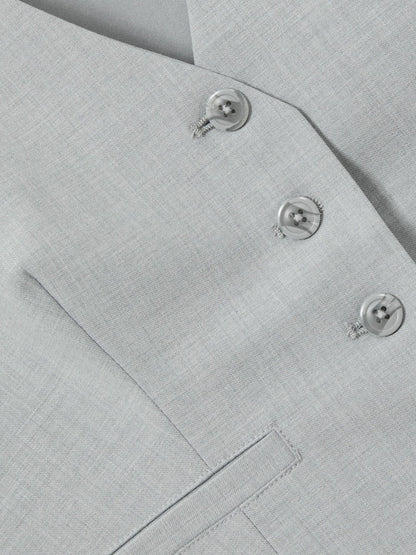 Good American Sharkskin Suit Waistcoat in Heather Grey | Reiss Women Featured
