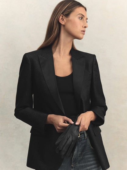 Leather Gloves in Black | Reiss Women New