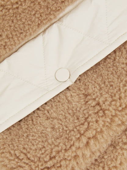 9-13 yrs Reversible Quilted Borg Gilet in Brown | Reiss Children & Baby Exclusive
