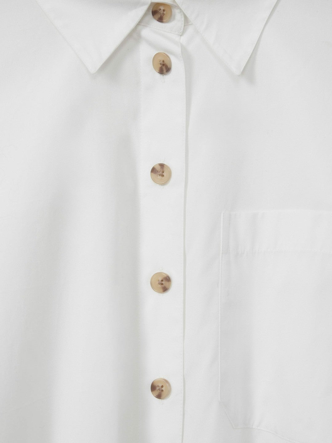 Oversize Cotton Cropped Shirt in White | Reiss Women New
