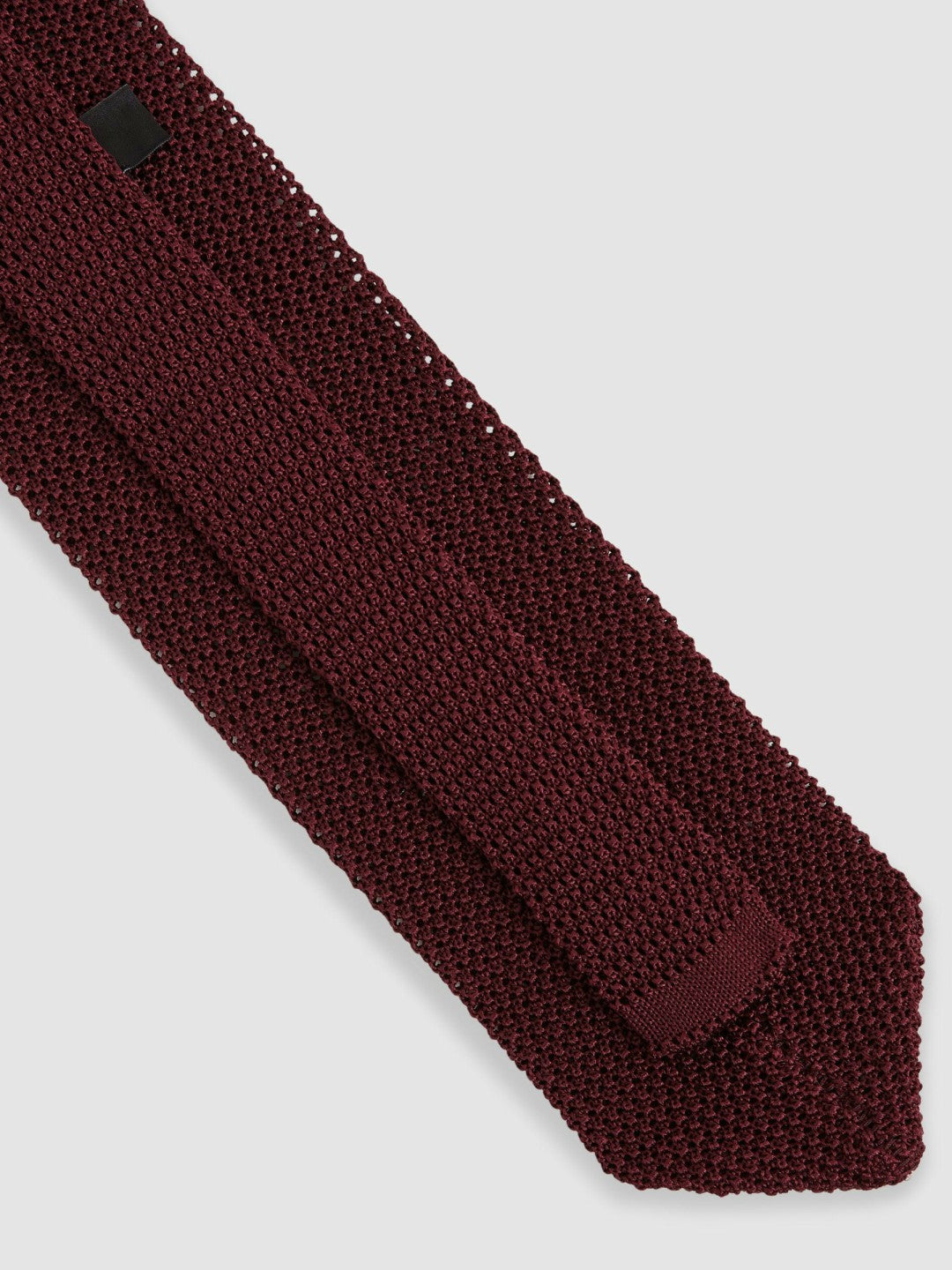 Silk Knitted Pin-Dot Tie in Burgundy | Reiss Men Trending