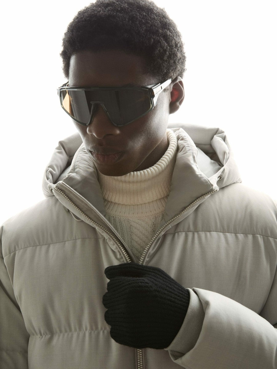 Ribbed-Merino Touchscreen Gloves in Black | Reiss Men Recommended