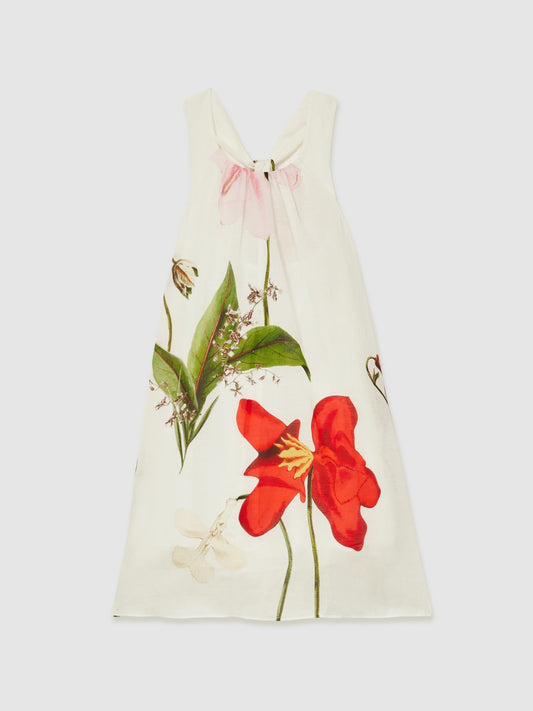 13-14 yrs  | NYBG Floral Maxi Dress With Linen in Ivory | Reiss Children & Baby Trending