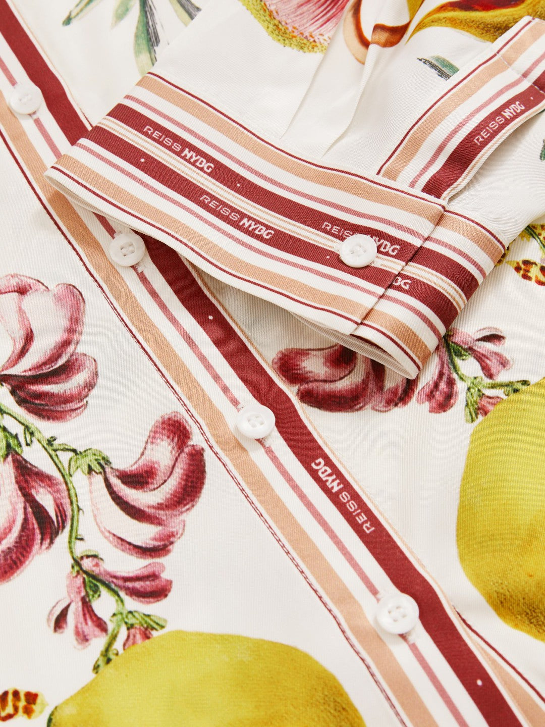 9-13 yrs  | NYBG Satin Floral-Print Shirt in Ivory | Reiss Children & Baby Premium