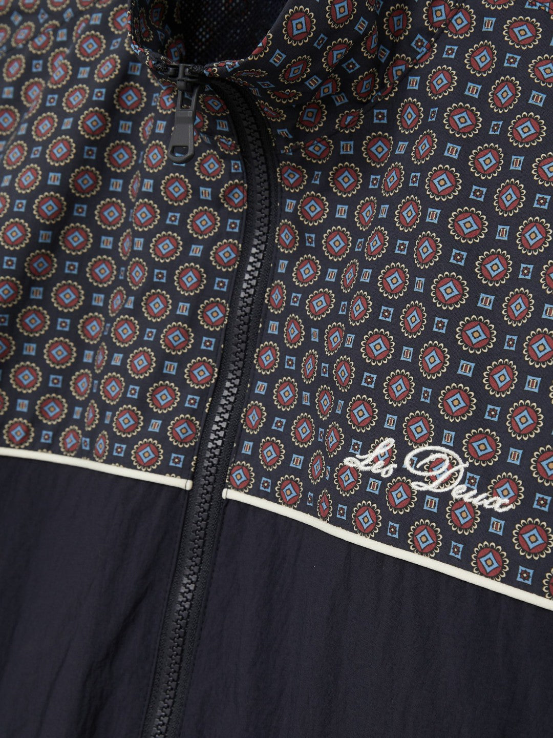 Les Deux Printed Track Jacket in Dark Navy | Reiss Men Signature