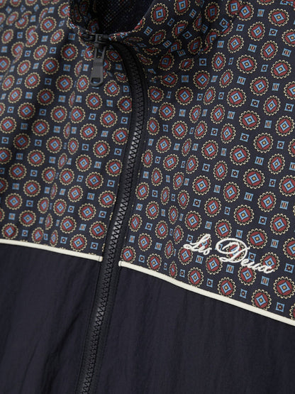 Les Deux Printed Track Jacket in Dark Navy | Reiss Men Signature