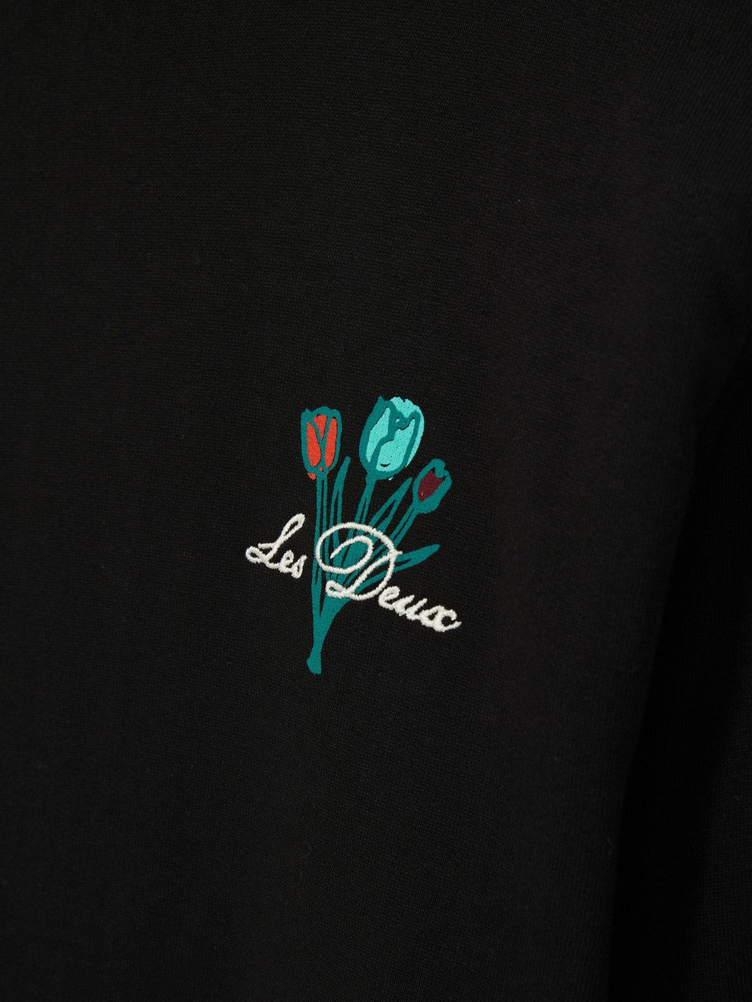 Les Deux Cotton Café Sweatshirt in Black Print | Reiss Men Signature