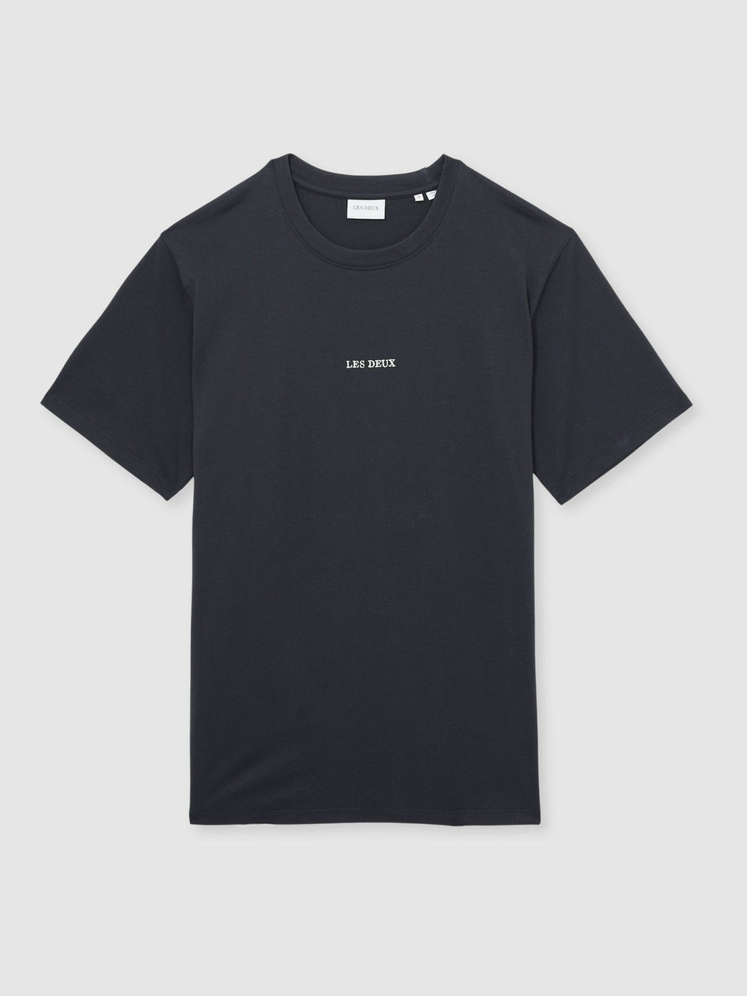 Les Deux Cotton Logo T-Shirt in Navy Blue | Reiss Men Exclusive