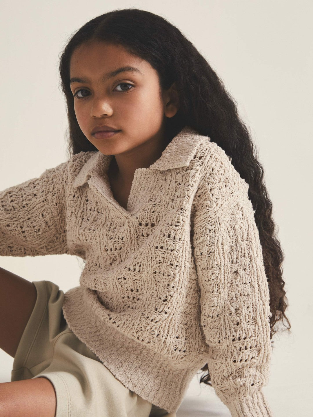 9-13 yrs  | 100 Ciels Bouclé Jumper in Neutral | Reiss Children & Baby Recommended