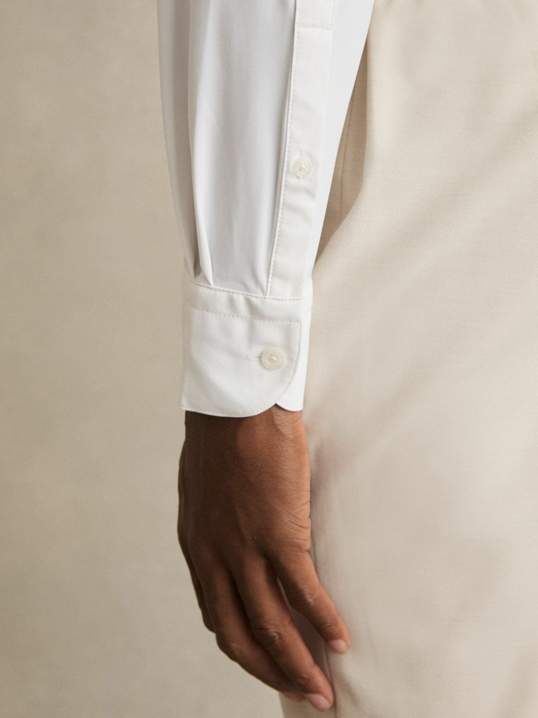 Long-Sleeve Travel Shirt in White | Reiss Men Trending